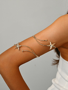 À la <span class=keywords><strong>mode</strong></span> Boho Chic métal or bras manchette bijoux femmes <span class=keywords><strong>mode</strong></span> bras supérieur Bracelet brassard ensemble métal artisanat produit - Product Image 6
