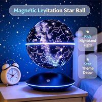 HCNT Globo Magnético de Levitación de 6 Pulgadas, Bola de Estrella Flotante Magnética, Decoración Luminosa para el Hogar, Ideal para Regalos
