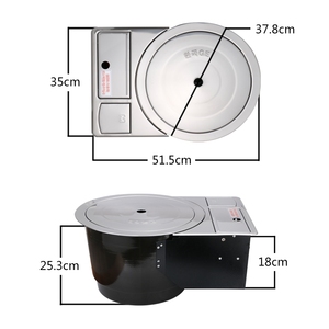Mesa de restaurante comercial, parte superior plana, sin humo, carbón y gas propano, estufa de barbacoa, parrilla hecha en Corea, mesa de parrilla para restaurante - Product Image 4