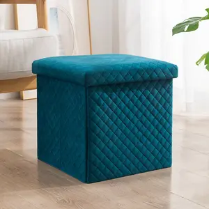 Multi functional storage stool movable storage small sofa stool folding storage box for household use