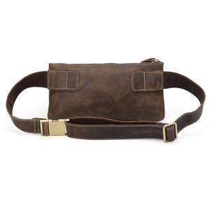 Livraison Gratuite <span class=keywords><strong>Maroquinerie</strong></span> vente Chaude Vintage Hommes Sac de Taille En Cuir de Cheval Fou Sac <span class=keywords><strong>Banane</strong></span> - Product Image 3