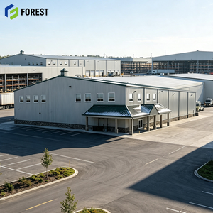 Entrepôt commercial modulaire à grande portée en acier, à assemblage rapide, pour stockage de marchandises lourdes et construction de terminaux - Product Image 1