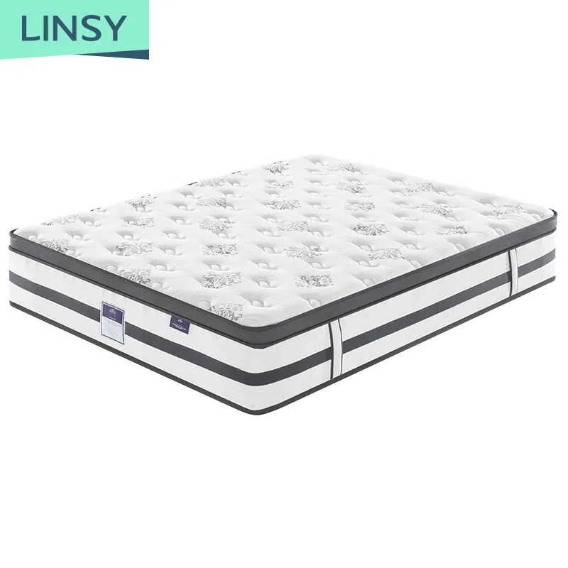 Linsy 90X200 Single Queen Memory Foam Bedroom Set Hybrid Sponge Bedding Single Coil Spring Mattress Mattress In A Box