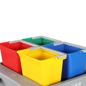 Carrito <span class=keywords><strong>de</strong></span> Limpieza Multifuncional Baiyun AF08181A para Hotel, Carro <span class=keywords><strong>de</strong></span> Conserjería con 3 Estantes para Productos <span class=keywords><strong>de</strong></span> Limpieza - Product Image 5