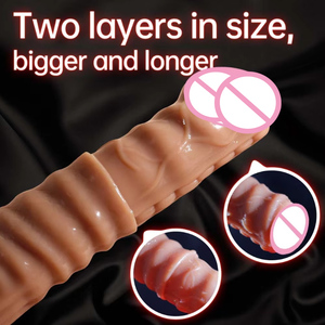 Préservatif extra long de 9 pouces (23 cm) avec anneau retardateur d'éjaculation vibrant, jouet sexuel <span class=keywords><strong>XXL</strong></span>-<span class=keywords><strong>XXL</strong></span>-<span class=keywords><strong>XXL</strong></span> pour hommes, pour une durée prolongée - Product Image 5