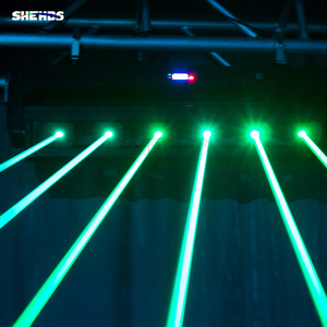 SHEHDS 6 Eyes 3-in-1 Bewegingskop Laser Volledige Kleur 6x500mW RGB Licht Disco DMX512 DJ Laser DMX Besturing Stage Headlight - Product Image 6