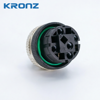 Connecteur M12 câblable sur site KRONZ, 4 broches mâle, borne à vis, droit ou coudé, prise plastique pour capteur/actionneur IP67