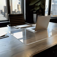 Tapis de bureau moderne en PVC transparent, antidérapant et résistant à la chaleur, protection de table étanche pour usage domestique