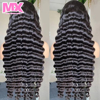 Pelucas de Cabello Humano de 40 Pulgadas, Sin Pegamento, con Frente de Encaje Transparente HD, Ondulado Profundo, Cabello Indio, Rizado, Remy, Peluca con Encaje HD 13x6