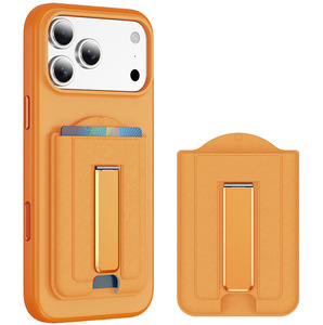 Étui de téléphone en cuir à forte attraction magnétique avec support pliant personnalisé avec porte-cartes pour <span class=keywords><strong>iPhone</strong></span> - Product Image 1