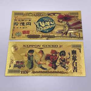 Miễn phí vận chuyển Nhật Bản Anime Manga YuYu hakusho Polymer Ngân hàng ghi chú vàng lá mạ tiền giấy - Product Image 3