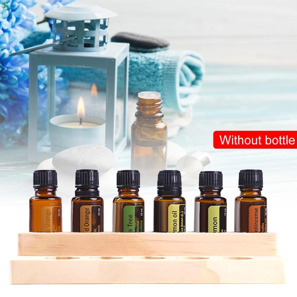 Подставки для эфирных масел, деревянный органайзер для косметики, стеллаж для бутылок, двухслойный органайзер для ароматерапии