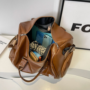 Bolsa de Viaje Multifuncional de Cuero Genuino, Gran Capacidad, Plegable, Antirrobo, Fabricante Mayorista - Product Image 4