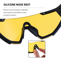 Lunettes de soleil sportives monobloc personnalisables, coupe oversize, coupe-vent et durables pour le cyclisme, la conduite et les activités de plein air