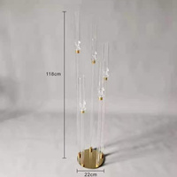 Chandelier en acrylique doré de haute qualité Guide routier décorations de pièce maîtresse de Table de mariage transfrontalière pour support de fleur de fête