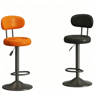 Modern Commercial Metal-framed Bar <b>Stools</b> with Backrests and Footrests for Hotel and <b>Outdoor</b> Use - Product Image 5