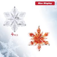 Moules à flocons de neige géants en résine et silicone, 4 pièces, pour décorations de Noël et décorations d'hiver, fabrication chinoise, vente chaude