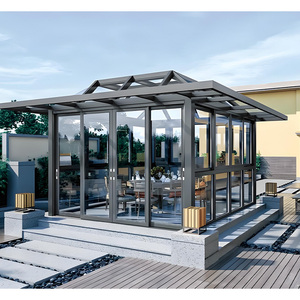 Véranda en aluminium et verre à faire soi-même, <span class=keywords><strong>solarium</strong></span>, patio, enclos, jardin d'hiver, appartement, parc, porte battante personnalisée, écran solaire - Product Image 2