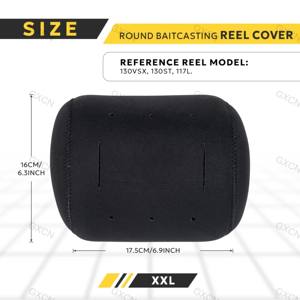 Estuche de carrete de tambor de neopreno <span class=keywords><strong>XXL</strong></span> de 3 piezas de durabilidad superior Tamaño personalizable con característica suave para <span class=keywords><strong>la</strong></span> personalización del logotipo del carrete de pesca - Product Image 4