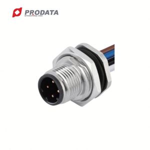 M12 macho código D 4 pines IP67 impermeable automotriz conectores de cable recto - Product Image 1