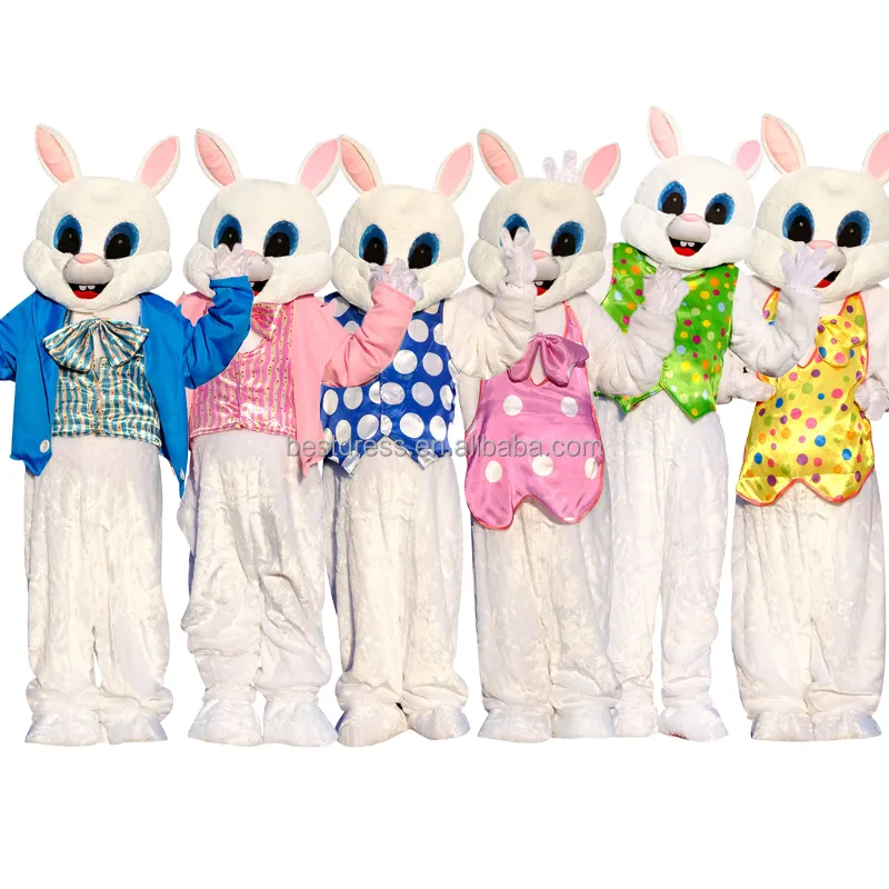 Cosplay coniglietto di Pasqua coniglio cartone animato Costume da mascotte cerimonia pubblicitaria di compleanno in maschera festa di carnevale animale eseguire oggetti di scena
