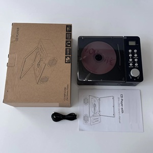Mini tourne-disque vintage style lecteur CD, radio FM BT, USB, MP3, système stéréo portable pour la maison, bureau, coffret cadeau - Product Image 4