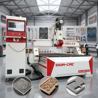 Machine de gravure 3D 2130 ATC linéaire à 16 outils, routeur CNC multifonctionnel PLC pour le fraisage du bois/MDF/acrylique pour la fabrication de meubles