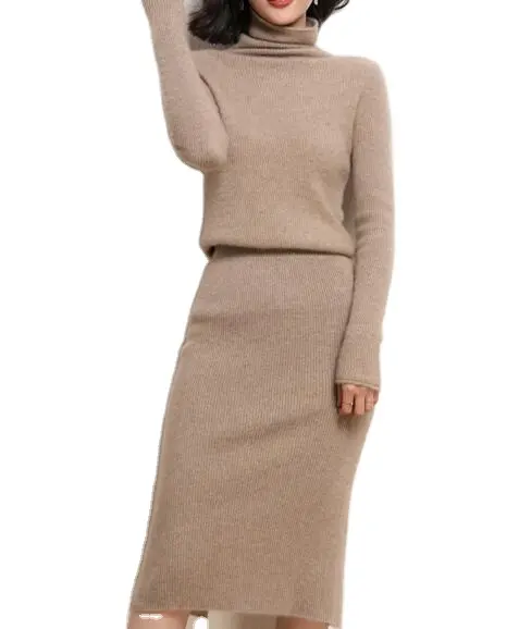 Зимняя вязаная женская юбка-карандаш с запахом, модель 2021 года