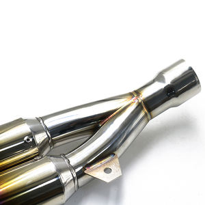 Silencieux d'échappement à double sortie en acier inoxydable à bouche inclinée pour moto pour moufle d'échappement à grande cylindrée 100-1000cc - Product Image 4
