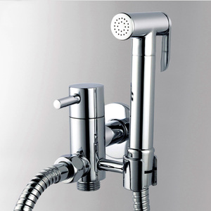 Groothandel! Badkamer Chrome Bidet Spray Luier Sproeier Toilet Shattaf Sproeier Handdouche Spray Met Messing