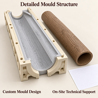 Moule en résine Tietuo + noyau en silicone pour colonne décorative en bois PU C295-G5 – Construction durable, compatible petites séries