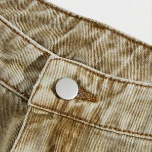 กางเกงยีนส์ขาสั้นดีไซน์เอง คุณภาพสูง เนื้อผ้าหนา ยอดนิยม กระเป๋าแบบสั่งทำ สไตล์สตรีทแวร์ ลวดลายพิมพ์ย้อมสี - Product Image 2