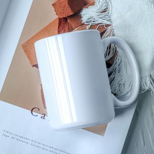 Smilatte 16 Oz Ceramic Coffee <b>Mug</b> White Classic <b>Large</b> Handle Microwave Dishwasher Safe - Product Image 4