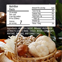 Café instantané aux champignons de marque en gros avec suppléments santé pour soutenir la concentration et l'énergie