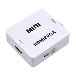 Konverter Video HDMl MINI, konverter Hdtv ke VGA HMINI HDMl Hdtv ke VGA Video HD 1080P HDMI2VGA dengan kekuatan Audio untuk komputer