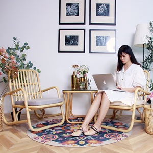 Sedia <span class=keywords><strong>Vintage</strong></span> con schienale alto in Rattan di alta qualità sedie da giardino naturali mobili da esterno all'ingrosso dalla fabbrica della cina - Product Image 4