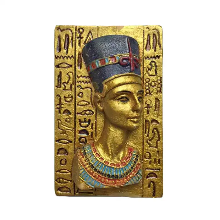 Imán de resina etiqueta Egipto 3D Nefertiti imán de nevera souvenir de etiqueta Egipto imán para el refrigerador