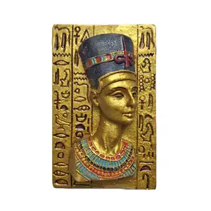 Resin Magnet Stiker Mesir 3D Nefertiti Magnet Kulkas Souvenir Wisata Perjalanan Stiker Mesir Magnet Kulkas