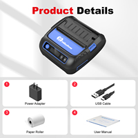 Imprimante d'étiquettes thermique portable sans fil Milestone MHT-P80F 80 mm / USB, batterie 2200 mAh, codes-barres QR