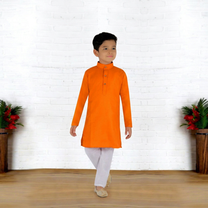 <b>Boys</b> Plain Solid <b>Kurta</b> Pajama Set Cotton Ethnic Festive Casual Wear Kids Indian Clothing 7 Colors 0-10 Years Wholesale - Product Image 2