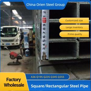 Tube carré en acier laminé à chaud ERW Orien 10x10 15x15 20x20 25x25 Norme GB Grade Q235 Longueur 6m/12m <span class=keywords><strong>Prix</strong></span> <span class=keywords><strong>au</strong></span> mètre - Product Image 1