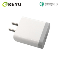 Chargeur mural rapide USB QC 3.0 18W avec prise EU US Japon 2 broches