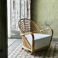 Canapé simple en rotin naturel tissé à la main, ensemble de fauteuils de détente pour salon