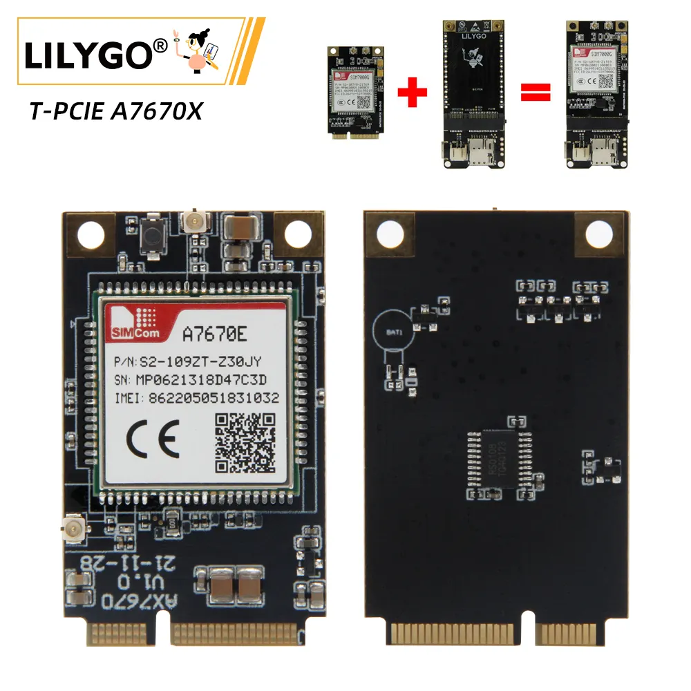 LILYGO TTGO T-PCIE A7670 4G ESP32-WROVER-B Entwicklungs platine WIFI Bluetooth SIM Serie Compo sable Modul A7670E A7670SA A7670G