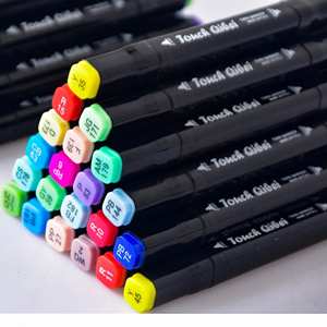 Ensemble de 80 marqueurs d'art à double pointe (fine et biseautée) à base d'alcool, avec support et sac - Product Image 4