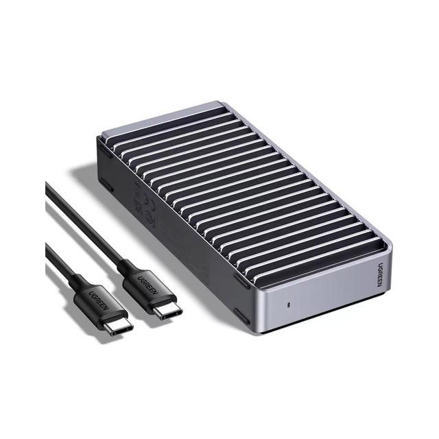 40Gbps UGREEN M.2 NVMe Enclosure 8TB SSD Case Compatible with Thunderbolt 4 with Aluminum Double-Sided Fin Heat Dissipation