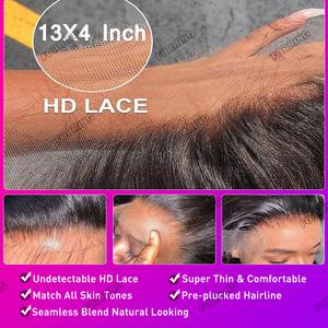 Parrucca di capelli umani naturali ricci crespi birmani all'ingrosso, parrucca con frontale in pizzo 13x6 HD senza colla per donne nere - Product Image 5