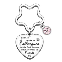 Porte-clés en forme de cœur, rose, bleu, diamant, acier inoxydable, cadeau pour amis/couples, gravure personnalisée, souvenir d'anniversaire