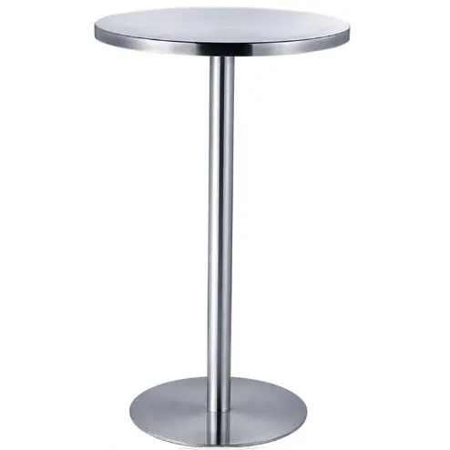 Meubles commerciaux Offre Spéciale table de cocktail haute ronde en acier inoxydable poli table de fête haute