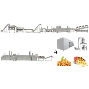 Frozen french fries production line/potato french fries machine